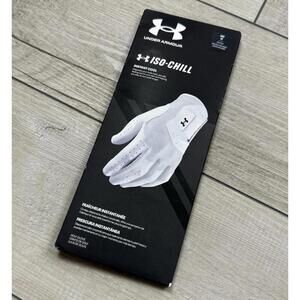 NEW Under Armour Iso-Chill Golf Glove Men Sz M Right Hand White LT Cool 1370277
